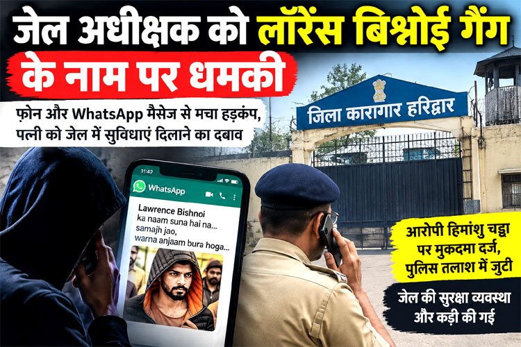 जेल प्रशासन में जेल अधीक्षक को लॉरेंस बिश्नोई गैंग के नाम पर धमकी से हड़कंप